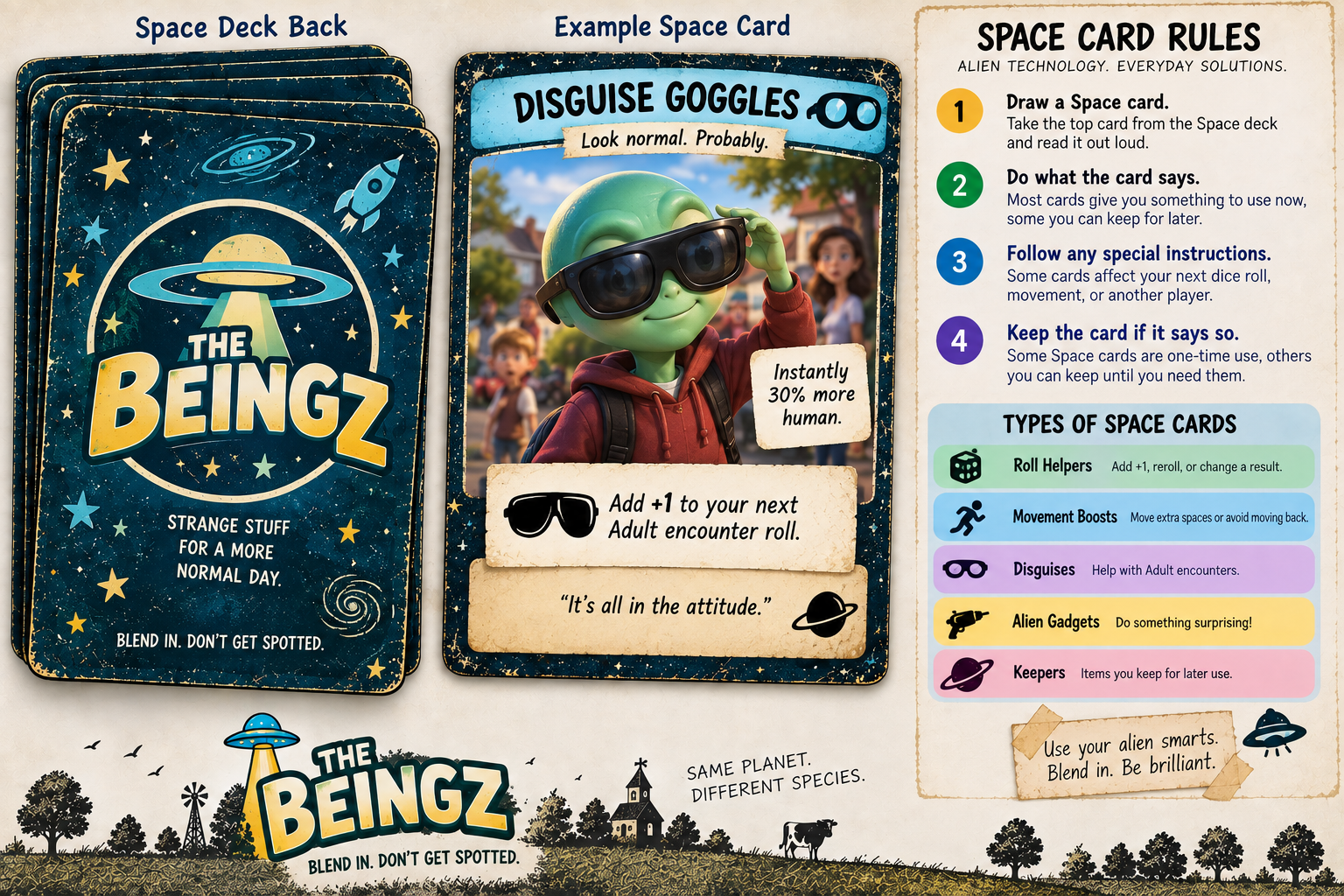 Space card rules reference